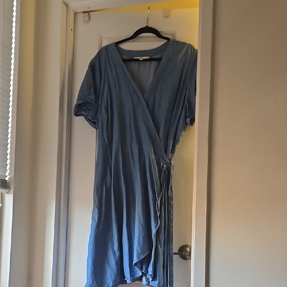 Loft Plus Blue Wrap Dress